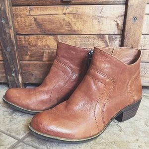 Lucky Brand brown leather booties